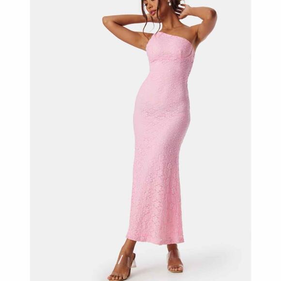 Bardot Albie Knit Maxi Dress Size US 10 XL Candy Pink - Picture 9 of 13